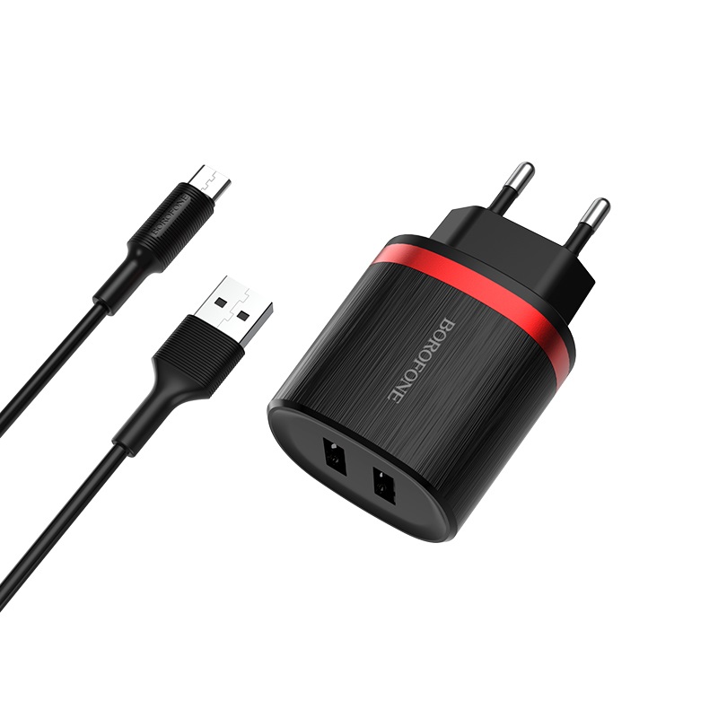 Borofone BA7A 12W Type-C, micro USB, Lightning Adapter